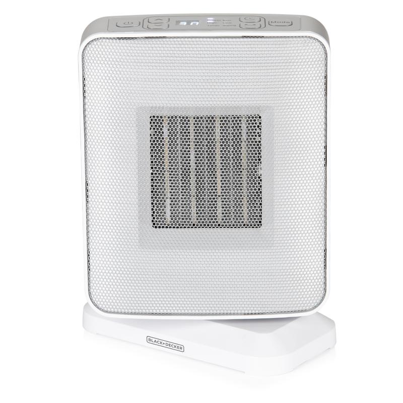 BLACK+DECKER 1.8KW Digital PTC Fan Heater with Timer and LED Display Silver