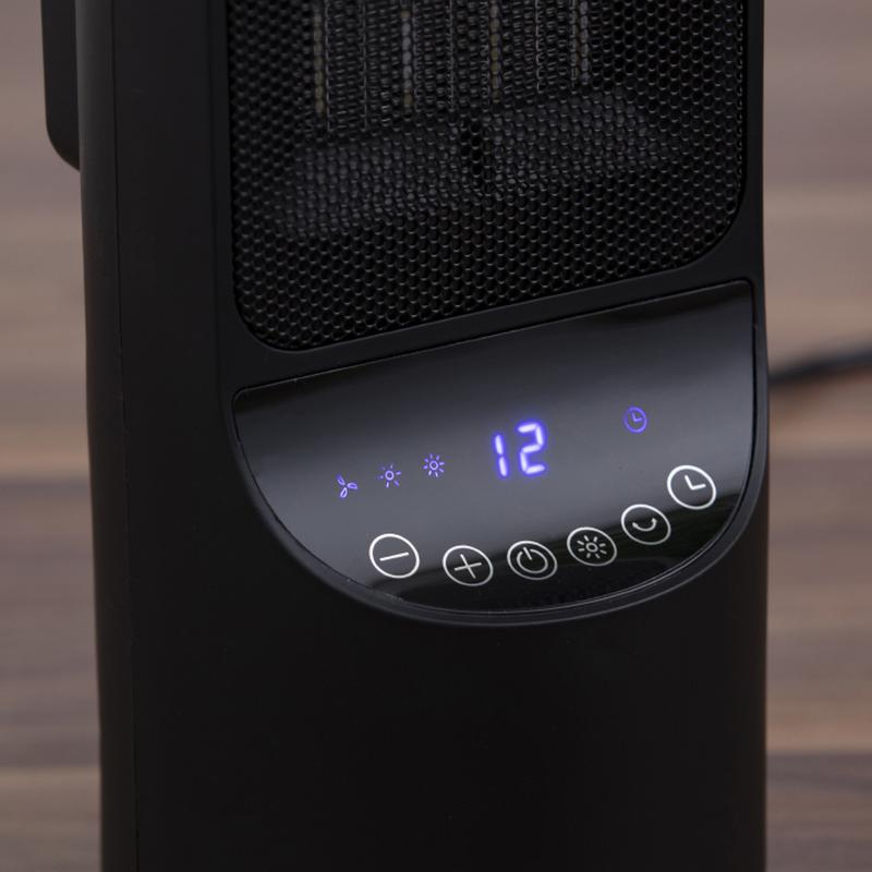 BLACK+DECKER 2KW Low Noise Ceramic Tower Heater with 12 Hour Timer Black