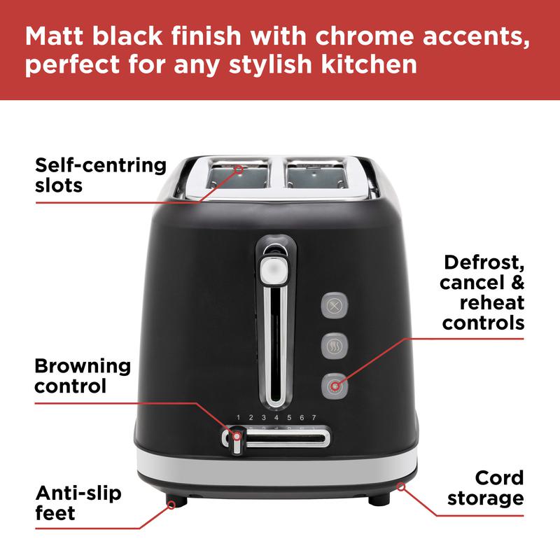 BLACK+DECKER 2 Slice Toaster - BXTO20077GB