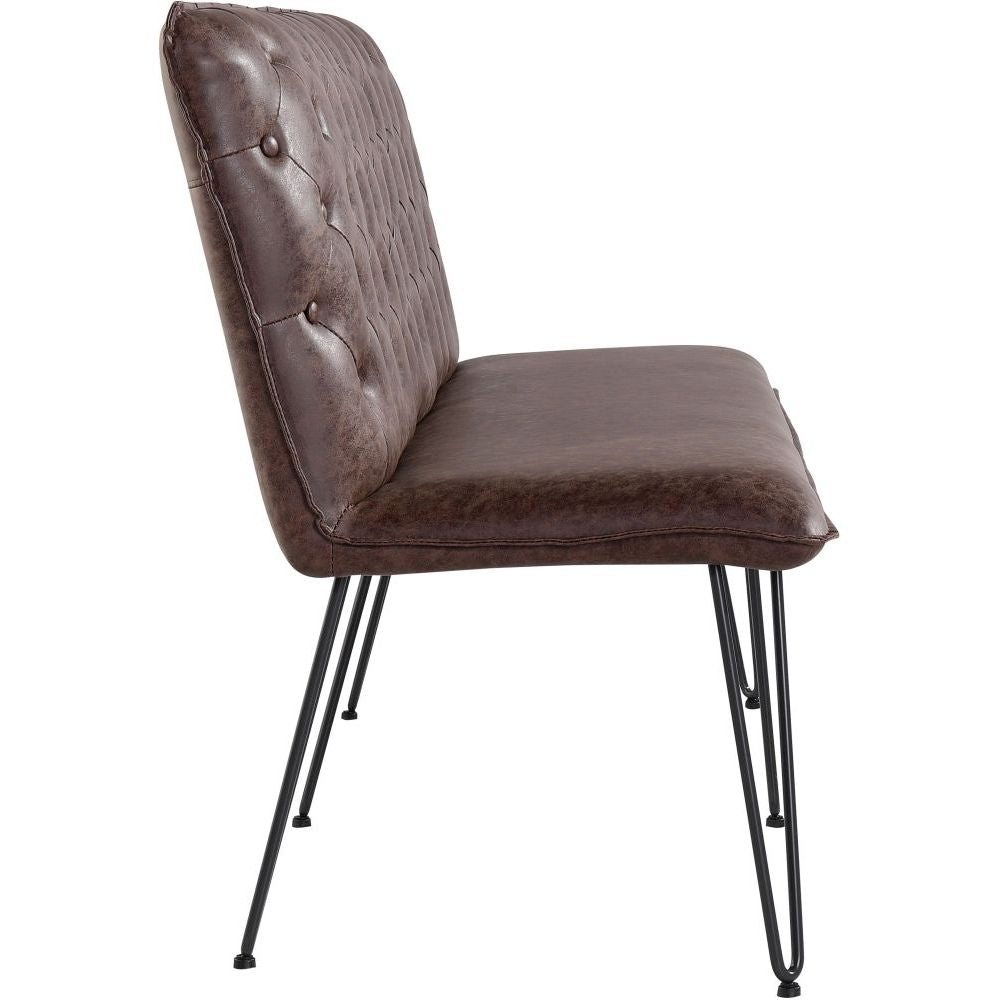 Essentials Chair Collection - Studded back bench 180cm with hairpin legs
