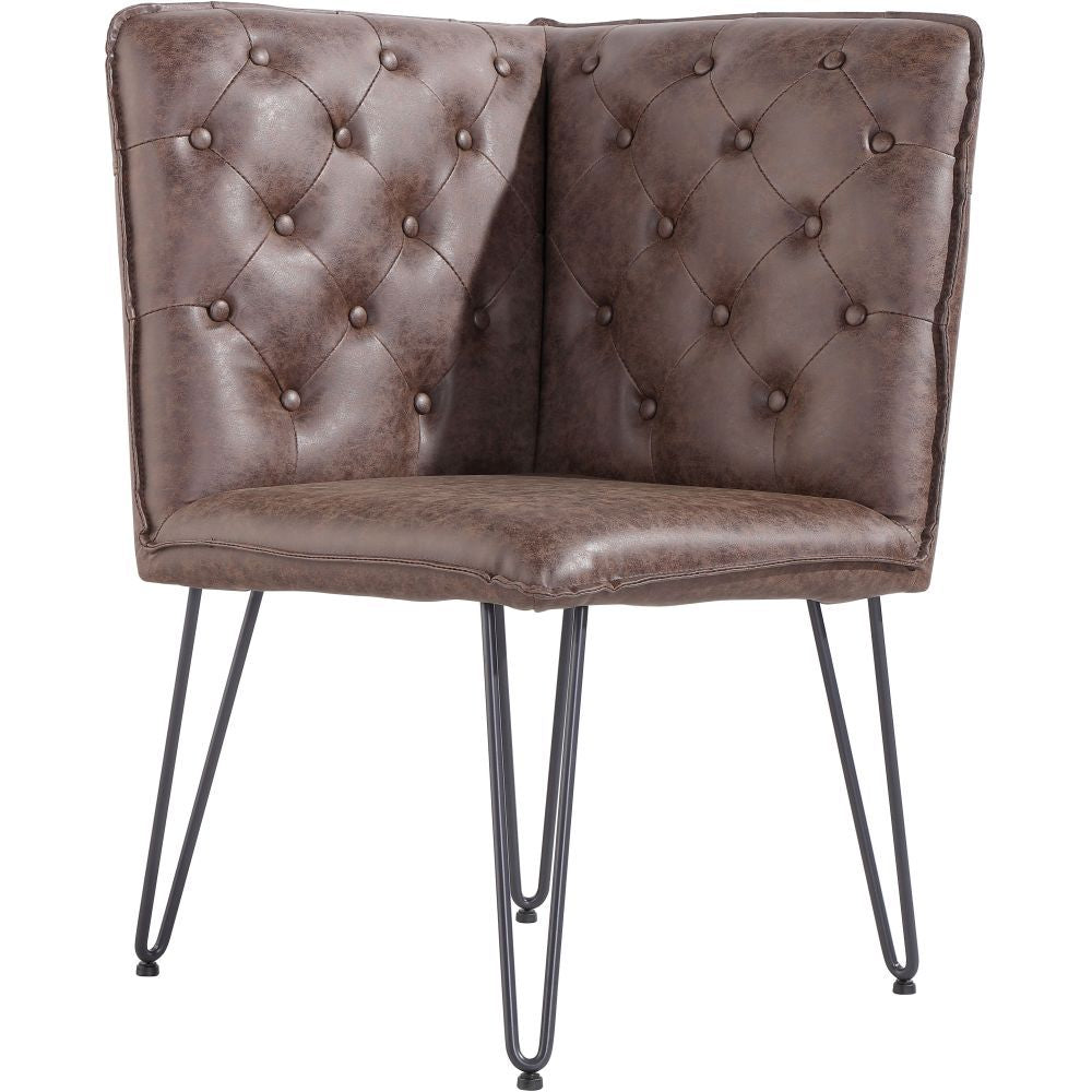 Essentials Chair Collection - Studded Back Corner Bench