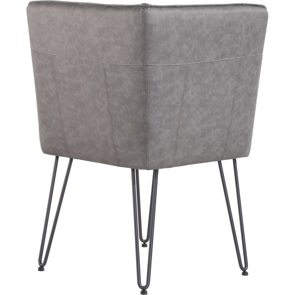 Essentials Chair Collection Studded Back Grey Corner Bench