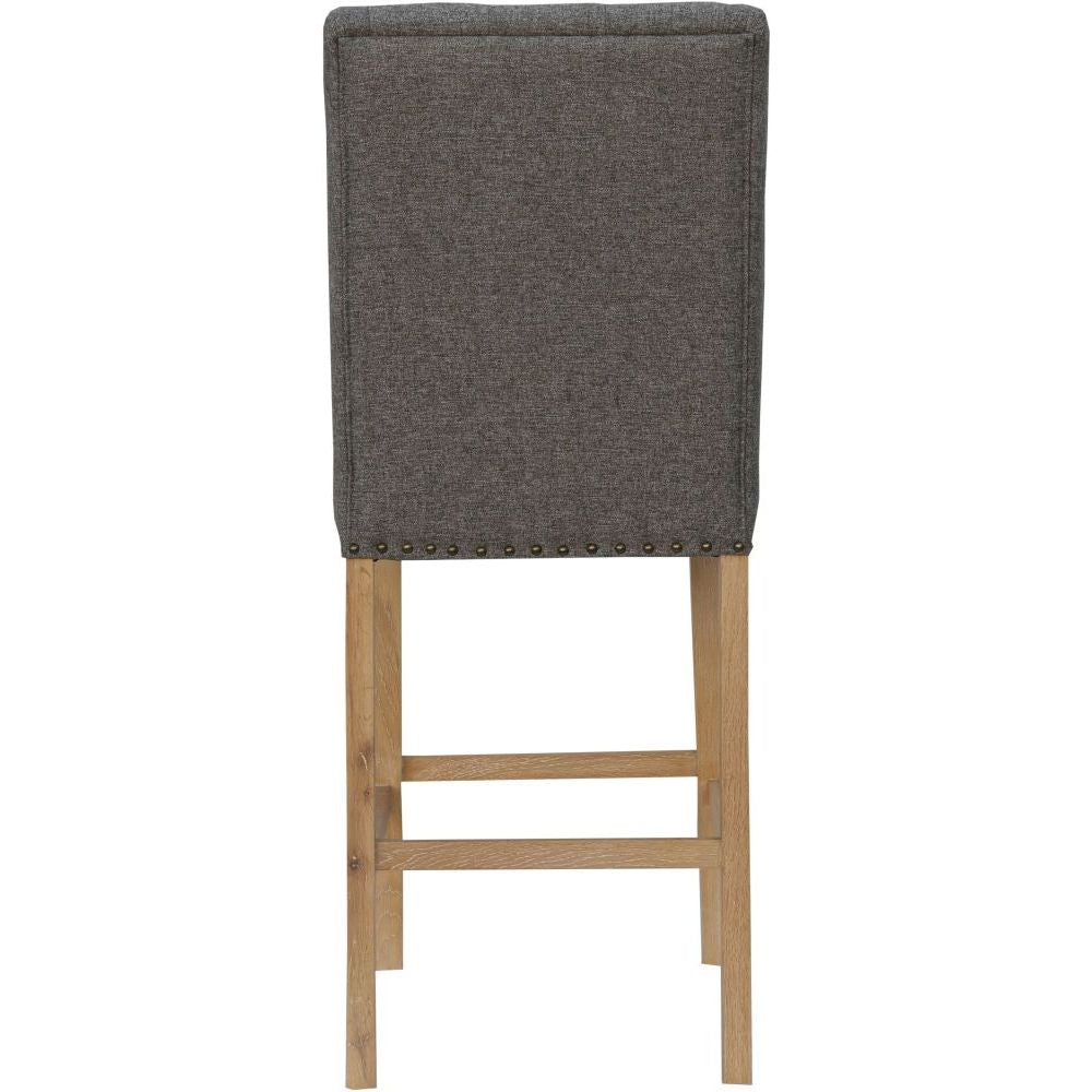 Essentials Chair Collection - Button back stool with studs