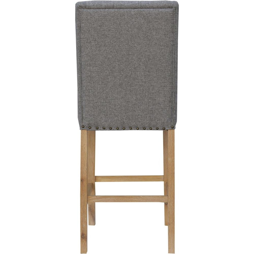 Essentials Chair Collection - Button back stool with studs