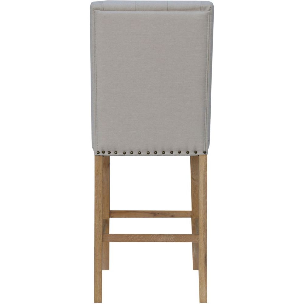 Essentials Chair Collection - Button back stool with studs