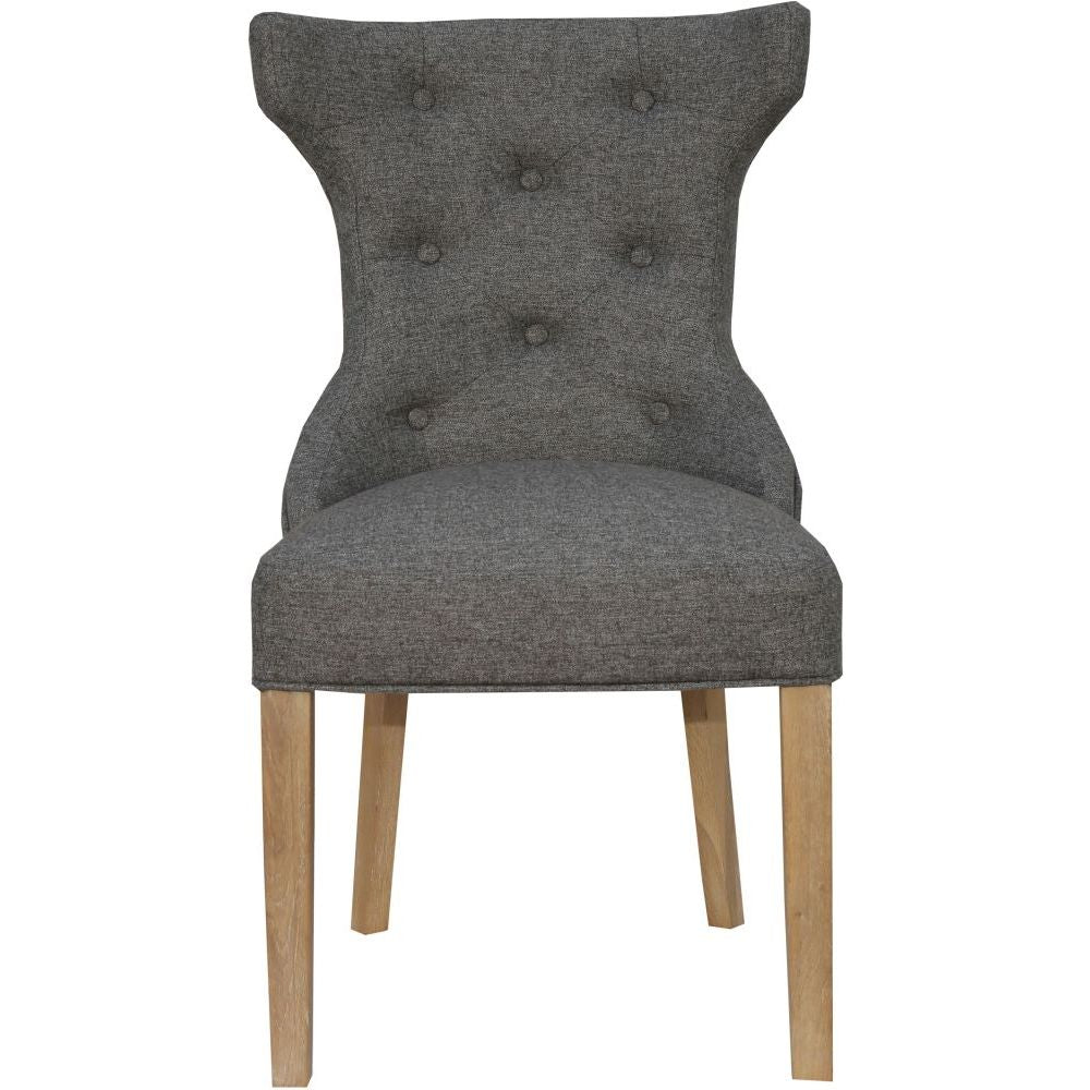 Essentials Chair Collection - Winged Button Back Chair with metal ring