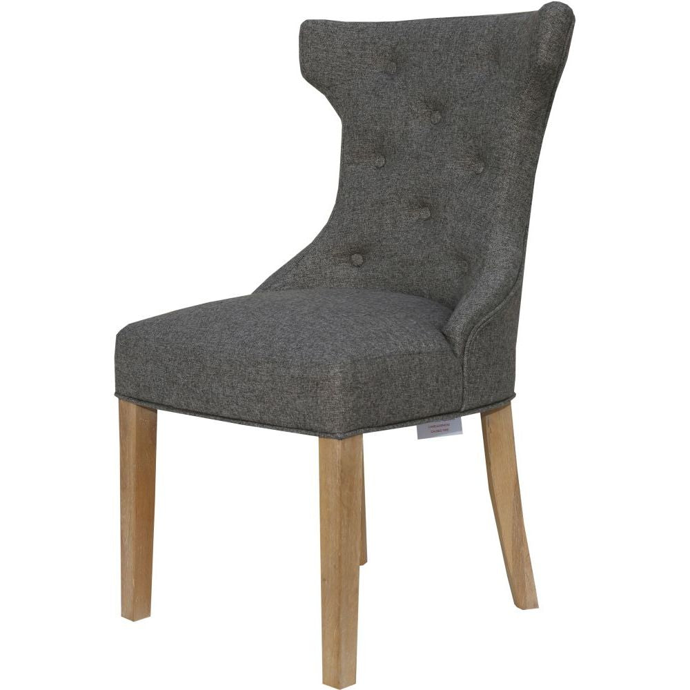 Essentials Chair Collection - Winged Button Back Chair with metal ring