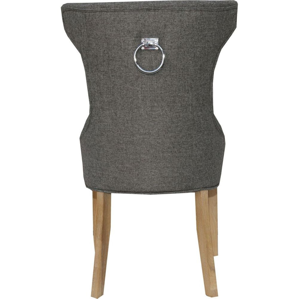 Essentials Chair Collection - Winged Button Back Chair with metal ring
