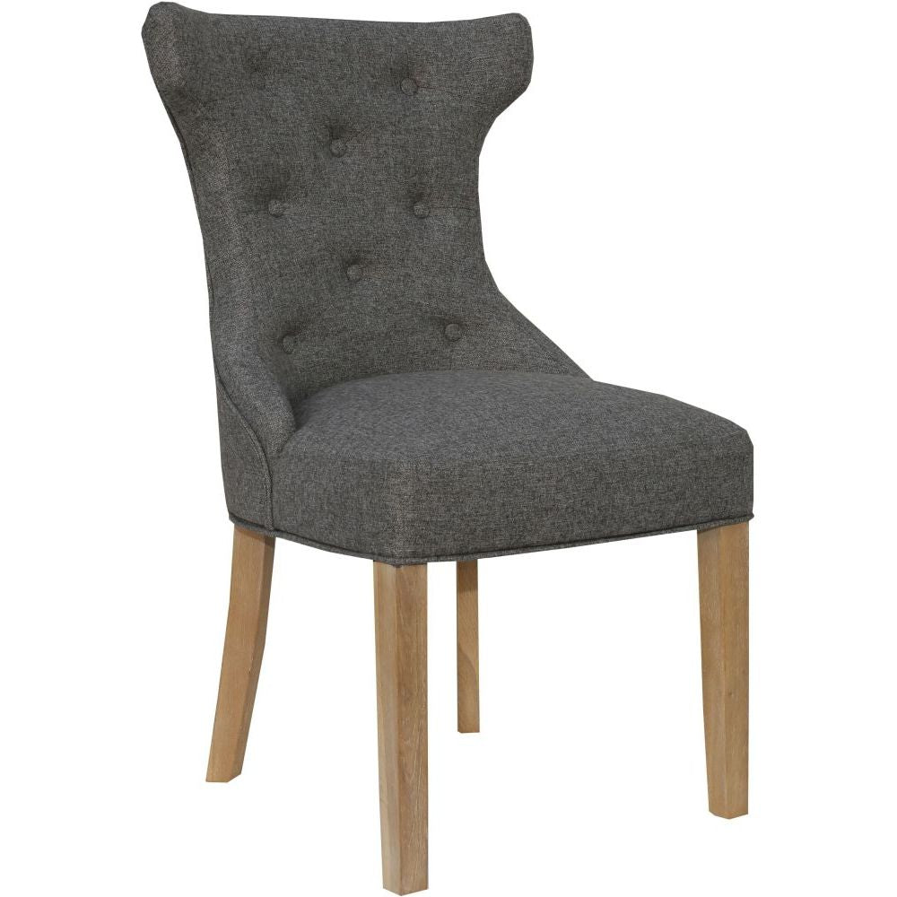 Essentials Chair Collection - Winged Button Back Chair with metal ring