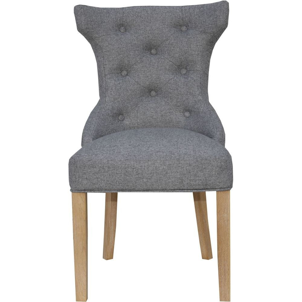 Essentials Chair Collection - Winged Button Back Chair with metal ring