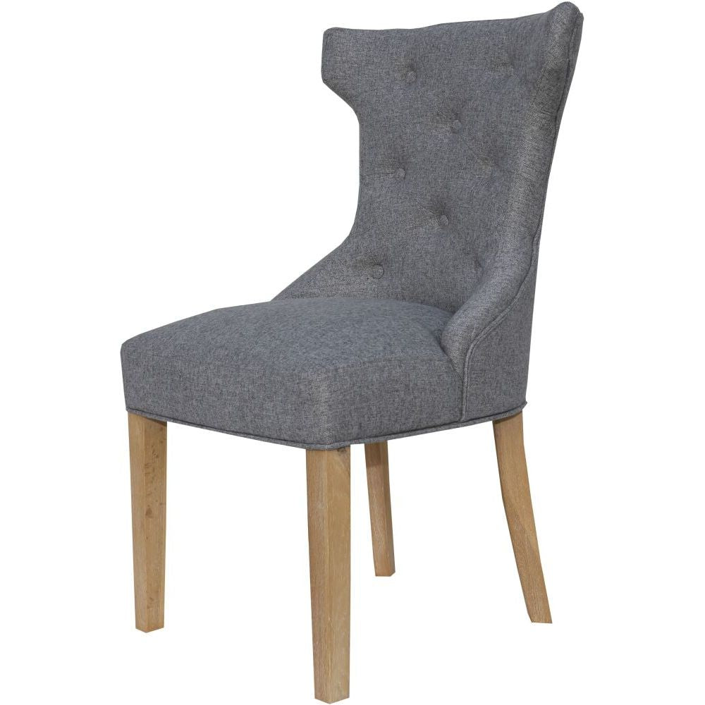 Essentials Chair Collection - Winged Button Back Chair with metal ring