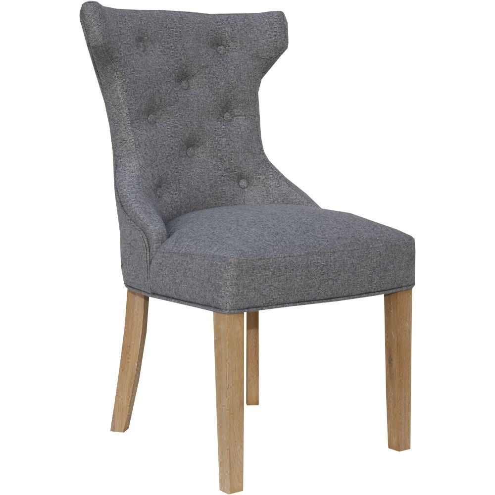 Essentials Chair Collection - Winged Button Back Chair with metal ring