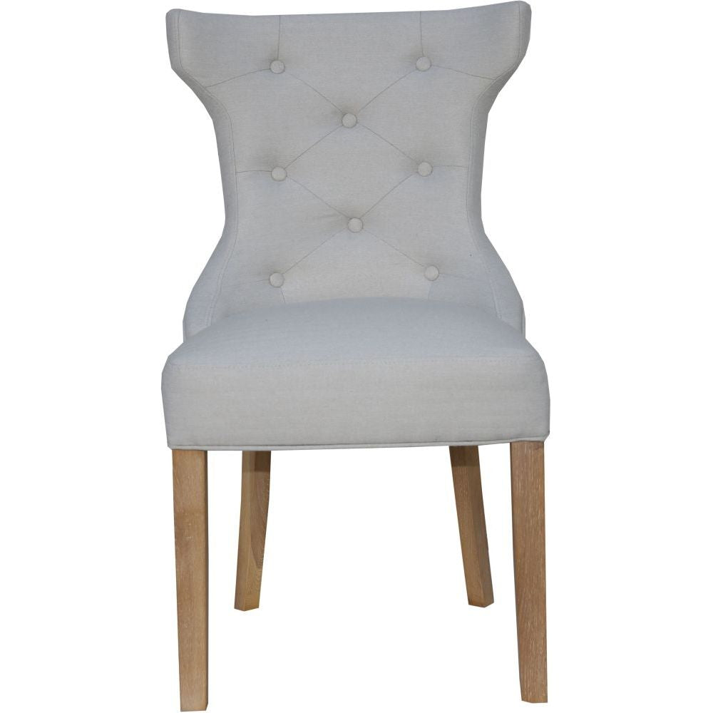 Essentials Chair Collection - Winged Button Back Chair with metal ring