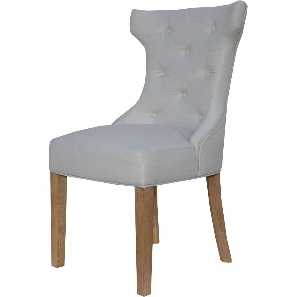Essentials Chair Collection - Winged Button Back Chair with metal ring