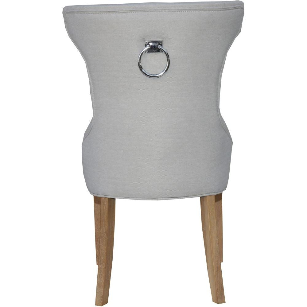 Essentials Chair Collection - Winged Button Back Chair with metal ring
