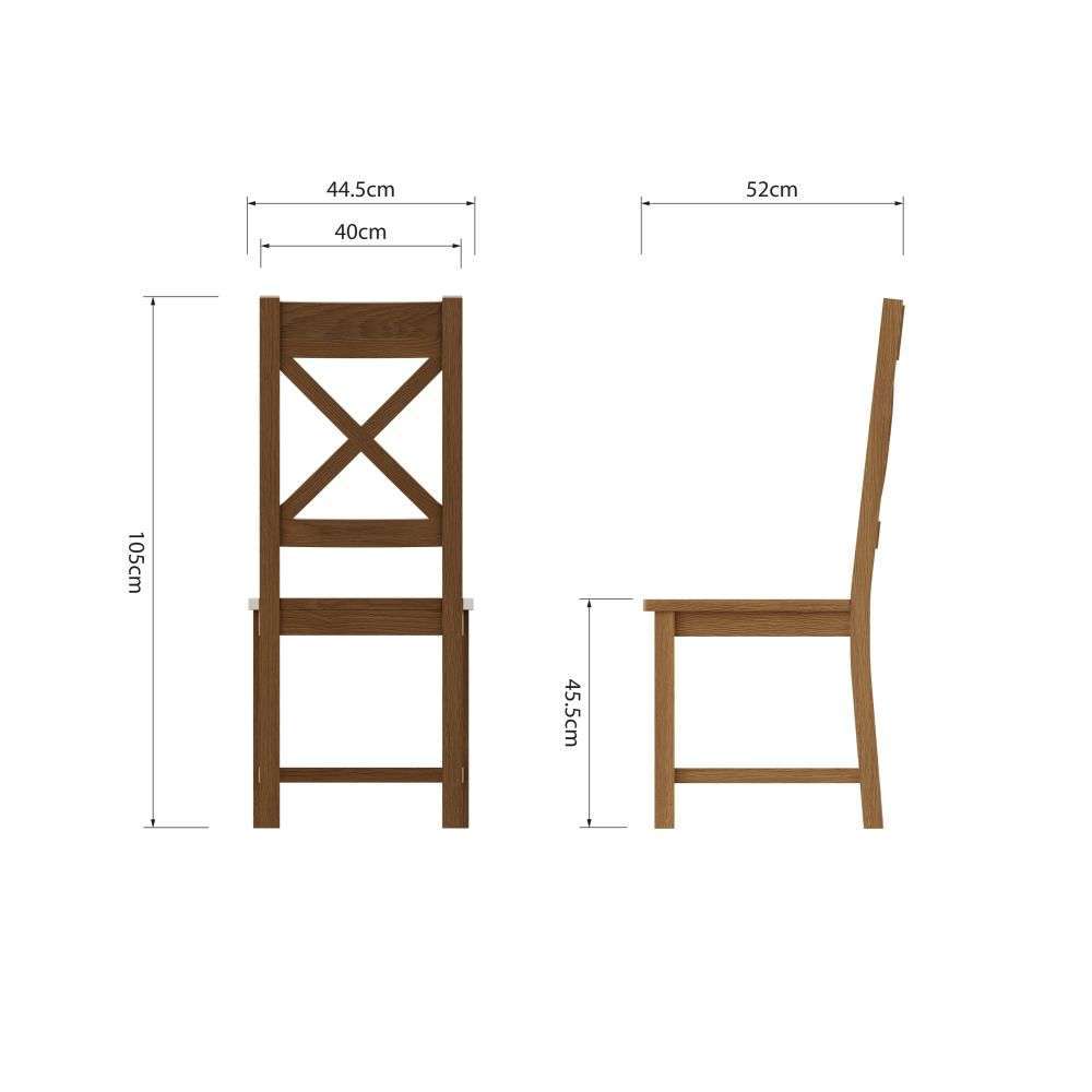 Essentials CO Dining & Occasional Cross Back Chair Wooden Seat