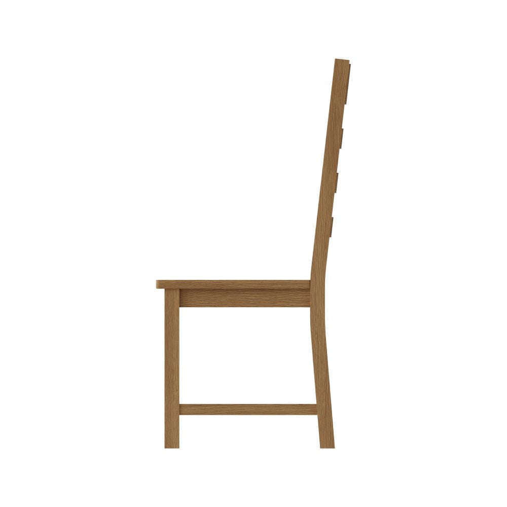 Essentials CO Dining & Occasional Ladder Back Chair Wooden Seat Medium Oak finish