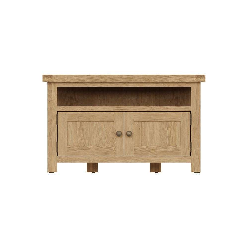 Essentials CO Dining & Occasional Corner TV Unit Medium Oak finish