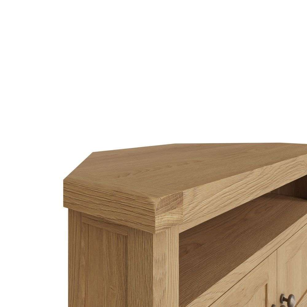 Essentials CO Dining & Occasional Corner TV Unit Medium Oak finish