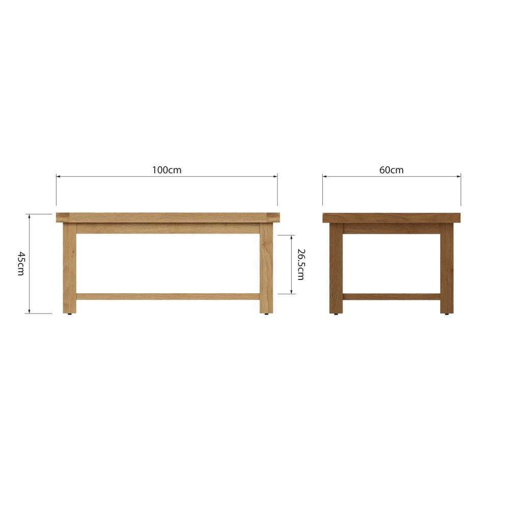 Essentials CO Dining & Occasional Coffee Table Medium Oak finish