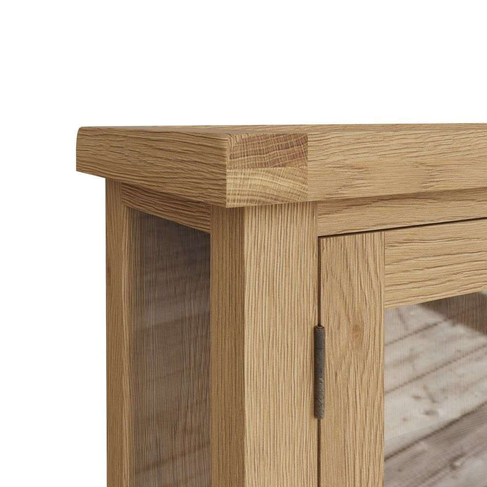 Essentials CO Dining & Occasional Display Cabinet Medium Oak finish