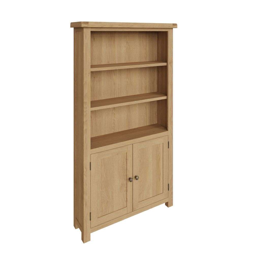 Essentials	CO Dining & Occasional	Large Bookcase Medium Oak finish