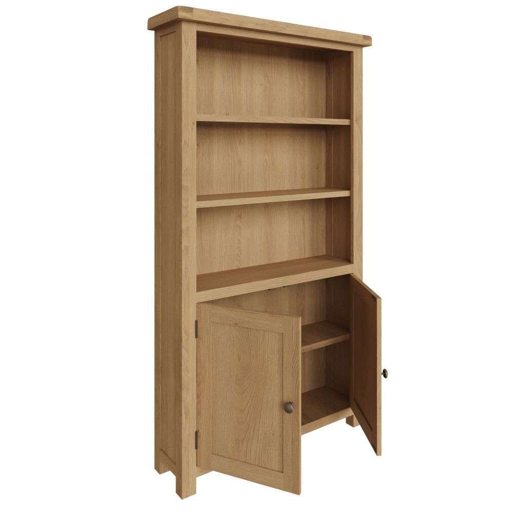 Essentials	CO Dining & Occasional	Large Bookcase Medium Oak finish