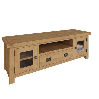 Essentials CO Dining & Occasional Large TV Unit Medium Oak finish