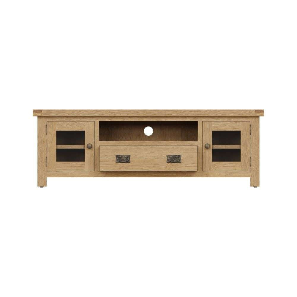 Essentials CO Dining & Occasional Large TV Unit Medium Oak finish