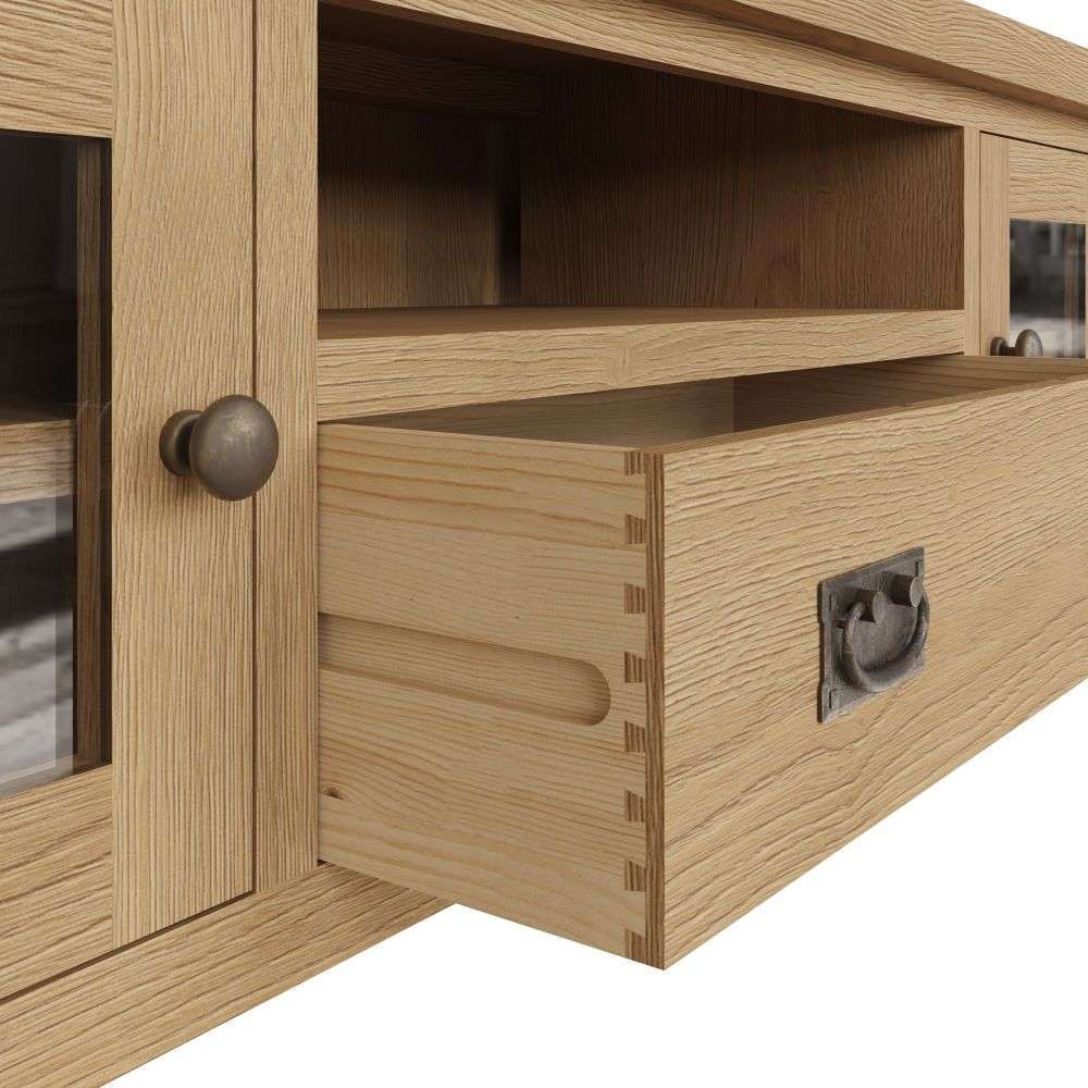 Essentials CO Dining & Occasional Large TV Unit Medium Oak finish