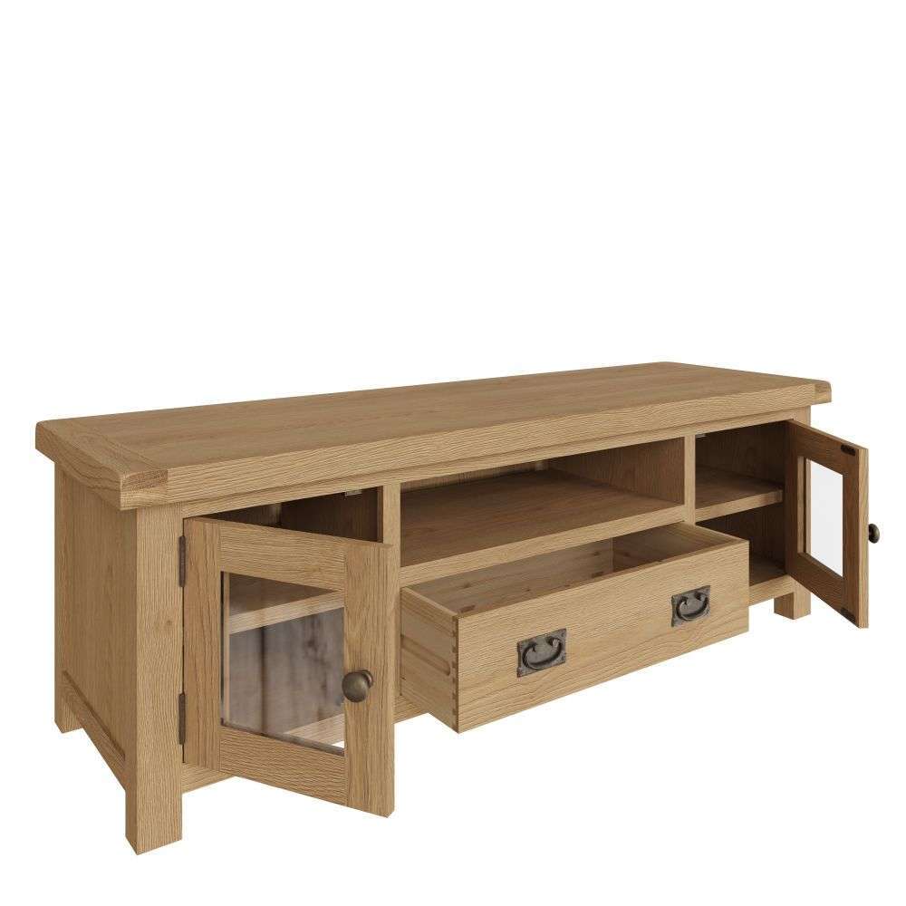 Essentials CO Dining & Occasional Large TV Unit Medium Oak finish
