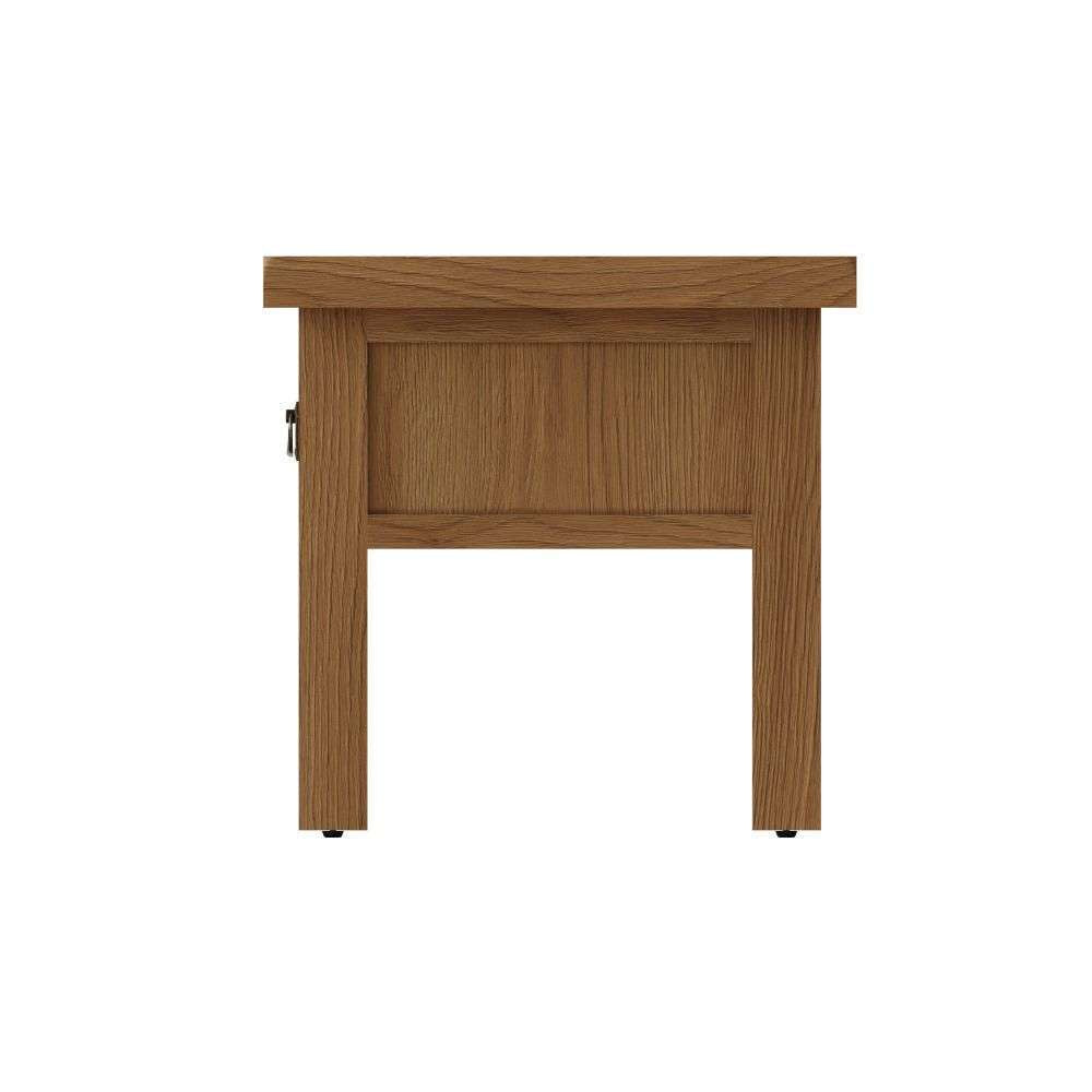 Essentials CO Dining & Occasional Lamp Table (With Drawer) Medium Oak finish