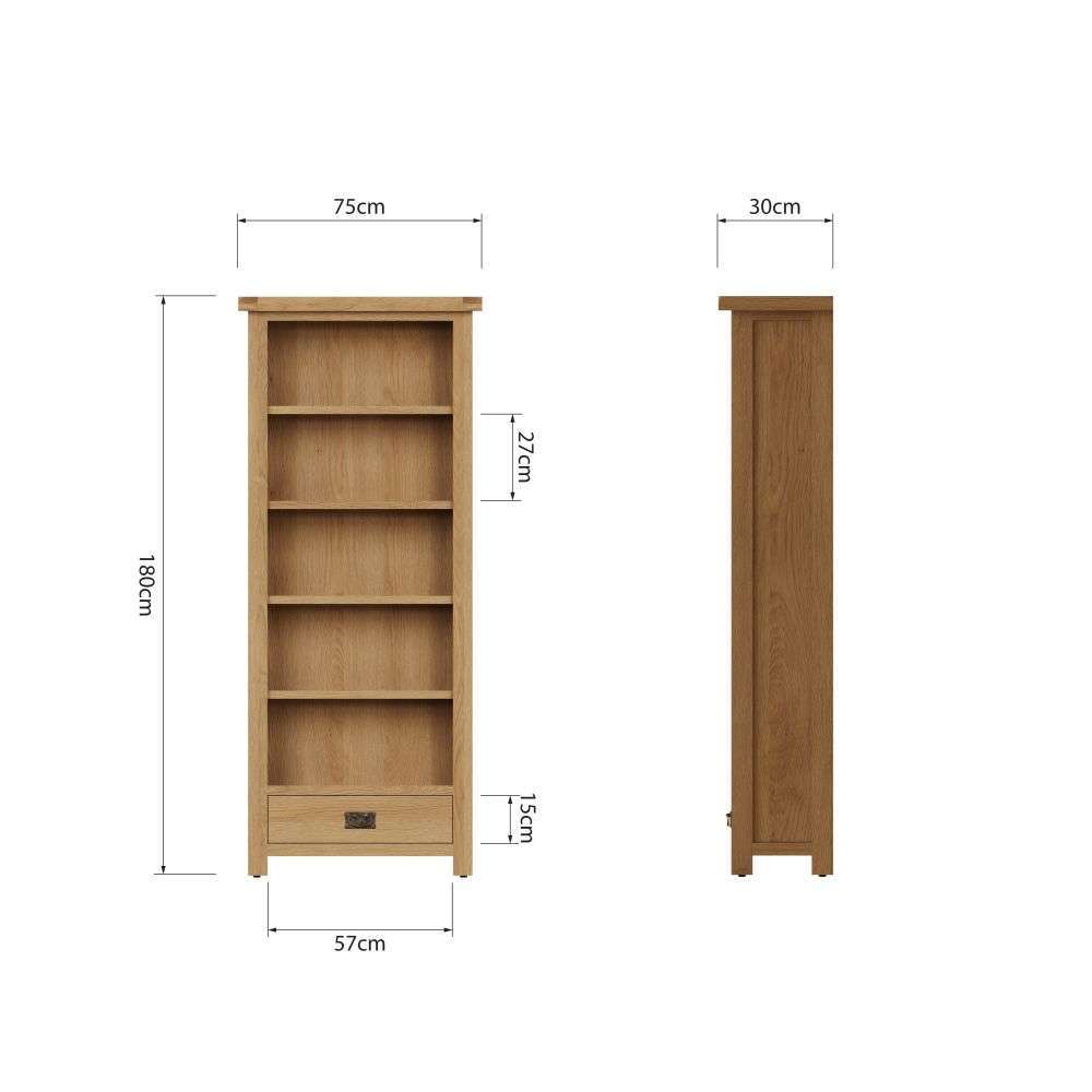 Essentials CO Dining & Occasional Medium Bookcase Medium Oak finish