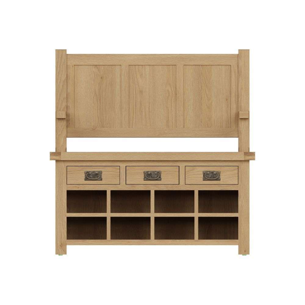 Essentials CO Dining & Occasional Monks Bench Medium Oak finish