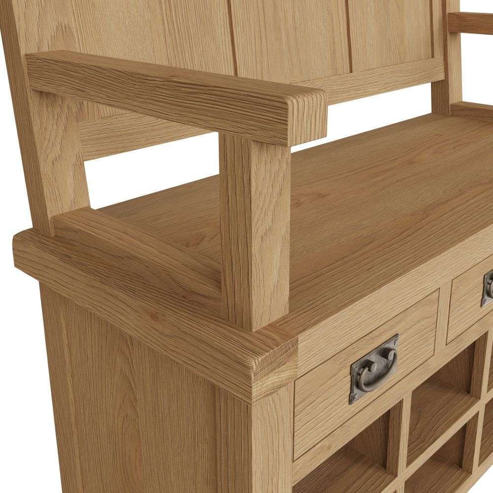 Essentials CO Dining & Occasional Monks Bench Medium Oak finish