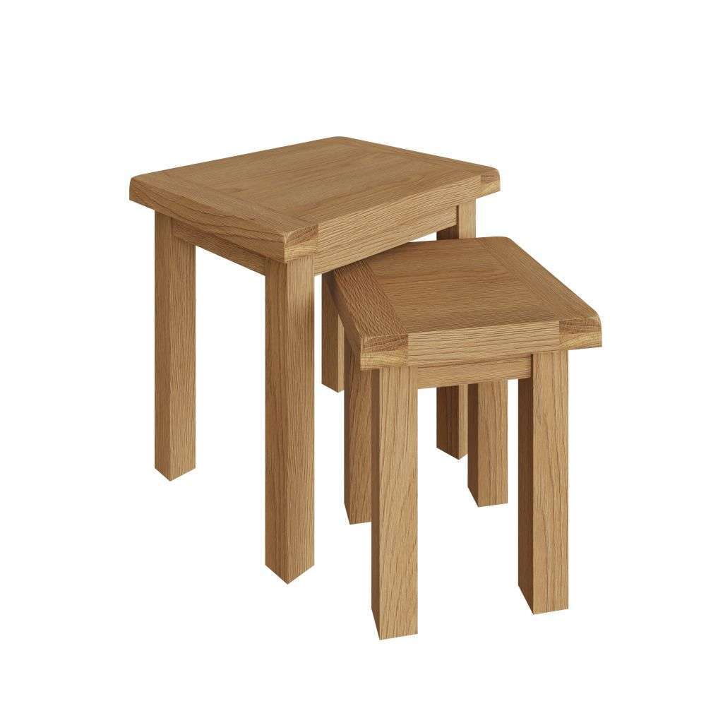 Essentials	CO Dining & Occasional	Nest Of 2 Tables Medium Oak finish