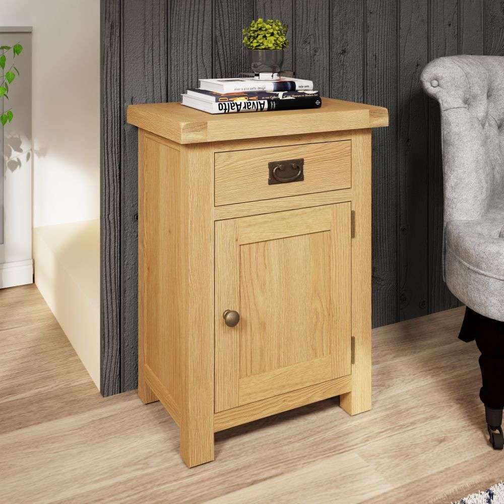 Essentials CO Dining & Occasional Small Cupboard Medium Oak finish