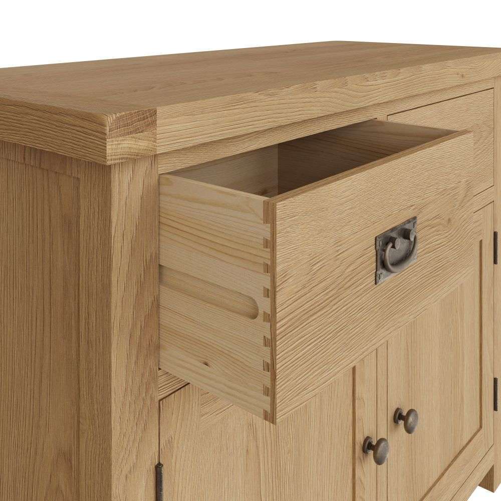 Essentials CO Dining & Occasional 2 Door 2 Drawer Sideboard Medium Oak finish