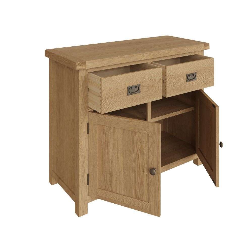 Essentials CO Dining & Occasional 2 Door 2 Drawer Sideboard Medium Oak finish