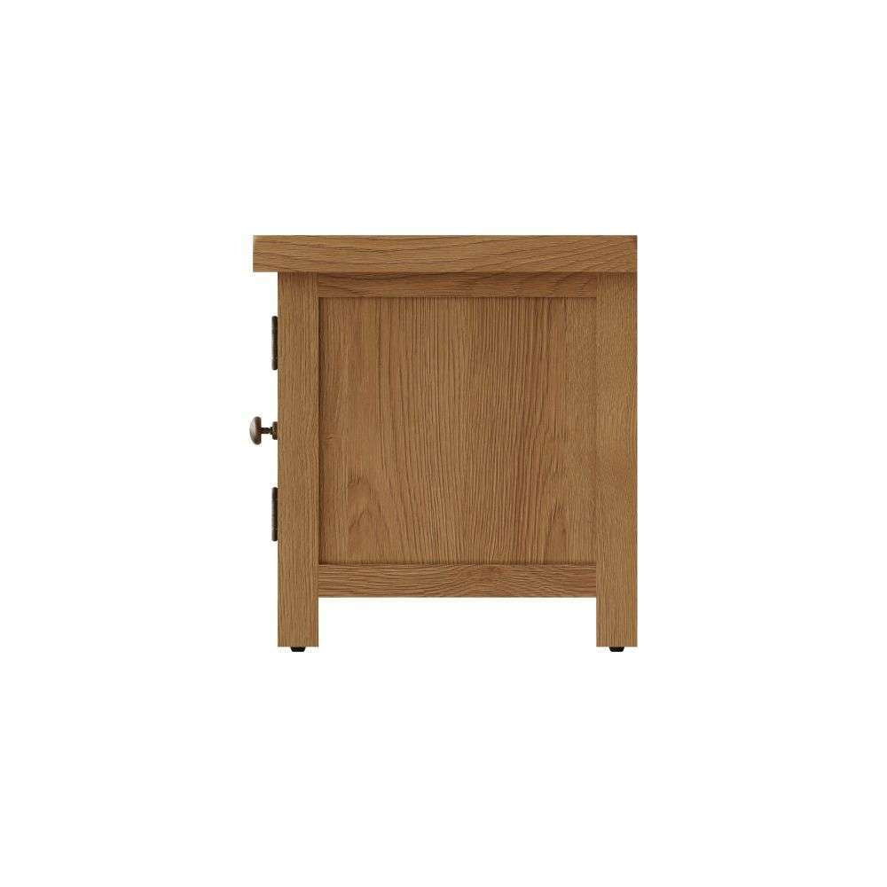 Essentials CO Dining & Occasional Standard TV Unit (With Glass Doors) Medium Oak finish