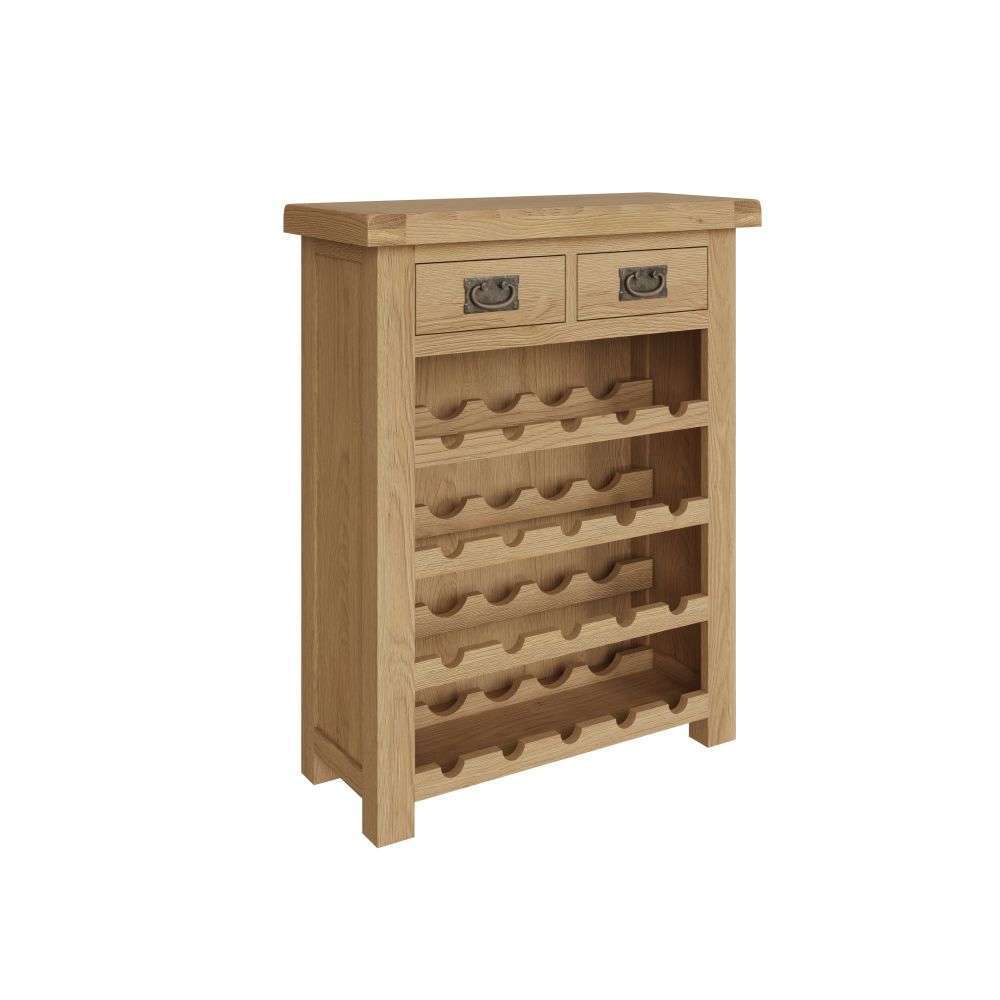 Essentials CO Dining & Occasional Small Wine Rack Medium Oak finish