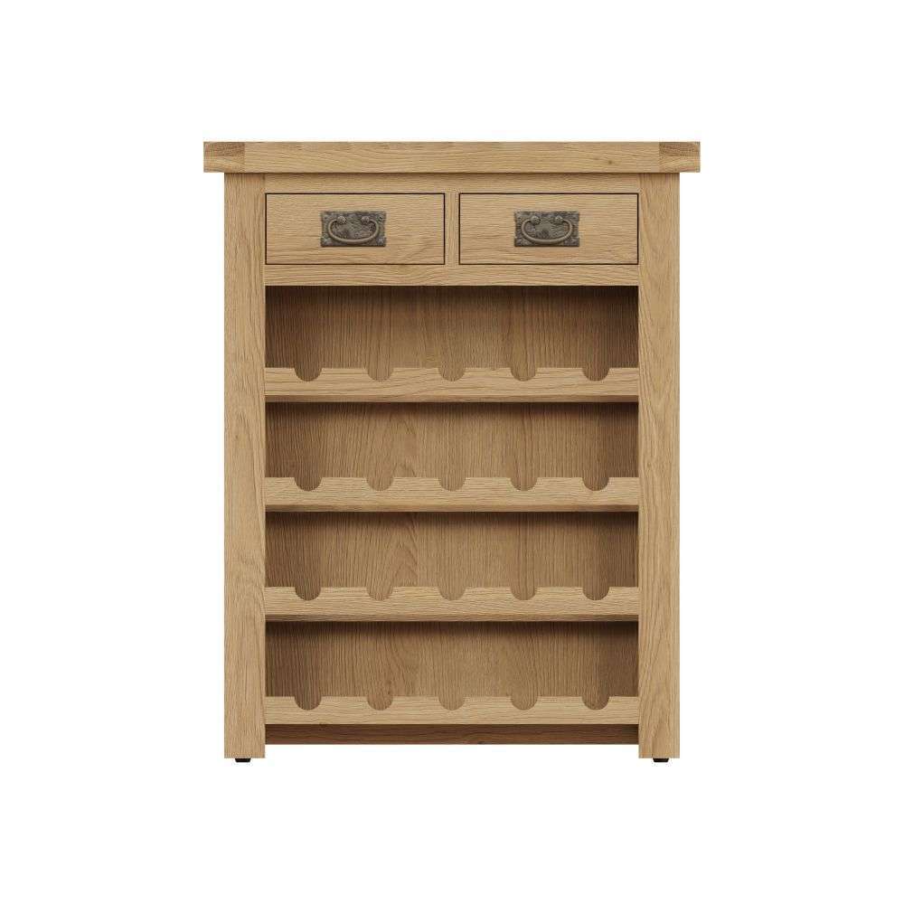 Essentials CO Dining & Occasional Small Wine Rack Medium Oak finish
