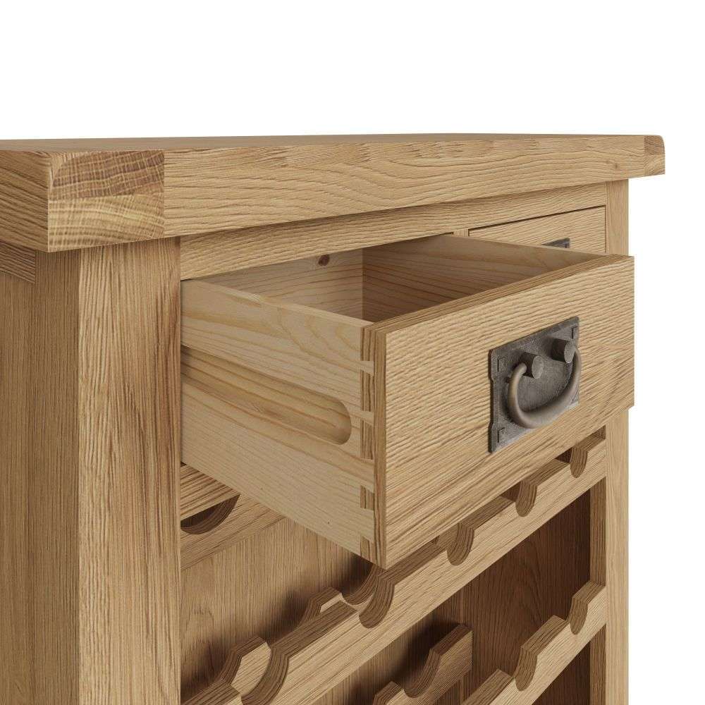 Essentials CO Dining & Occasional Small Wine Rack Medium Oak finish