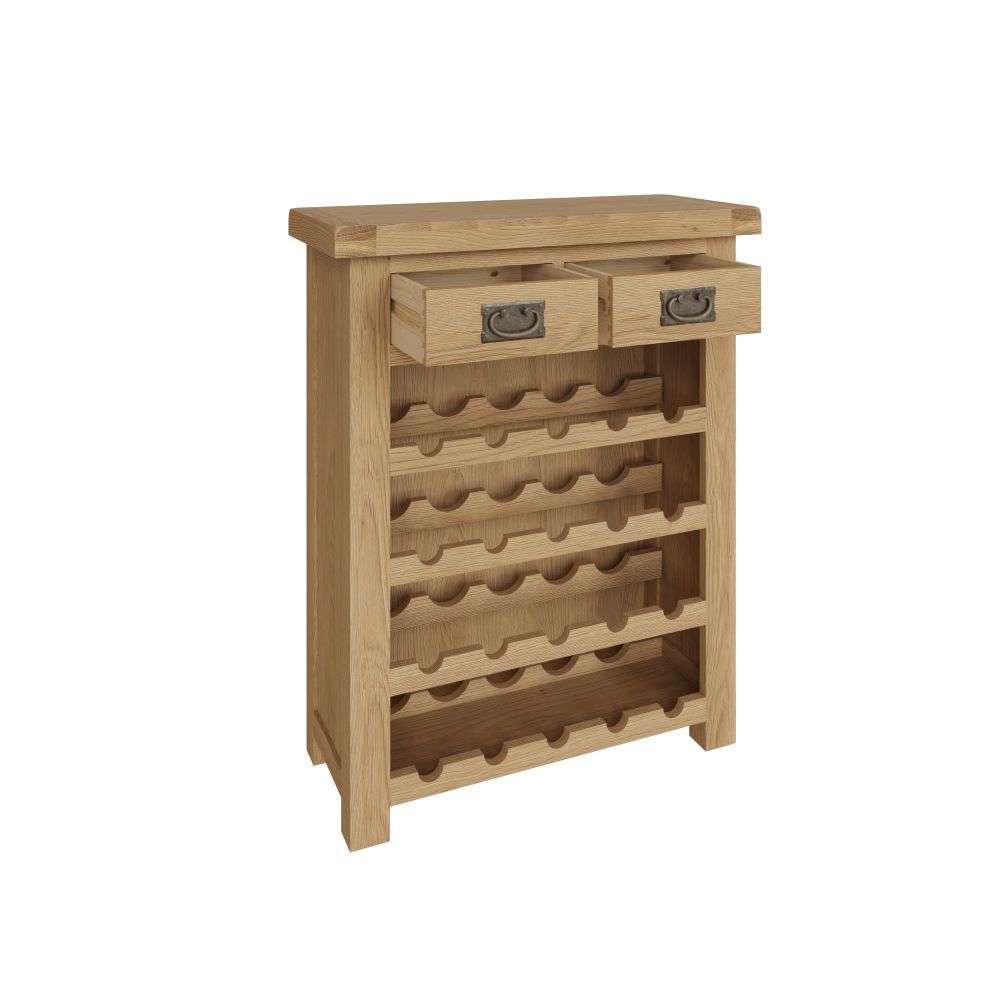 Essentials CO Dining & Occasional Small Wine Rack Medium Oak finish