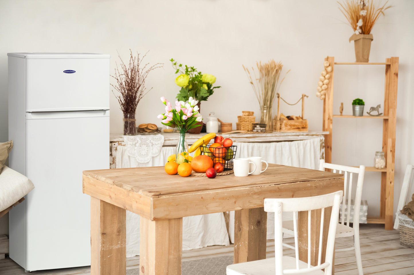 Iceking FF218W.E Top Mount Fridge Freezer