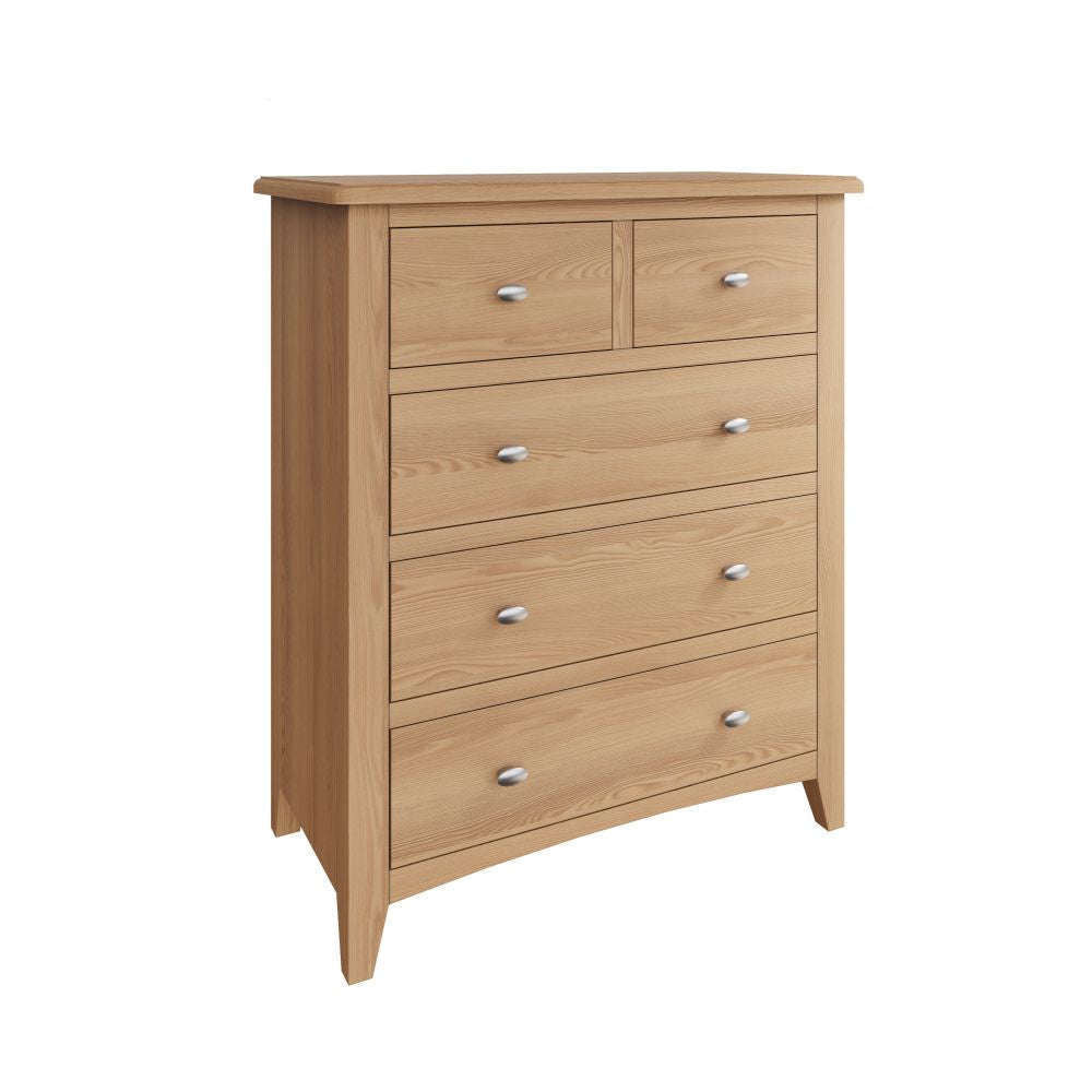 Essentials GAO Bedroom 2 Over 3 Chest Light oak