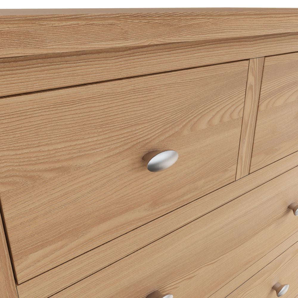 Essentials GAO Bedroom 2 Over 3 Chest Light oak