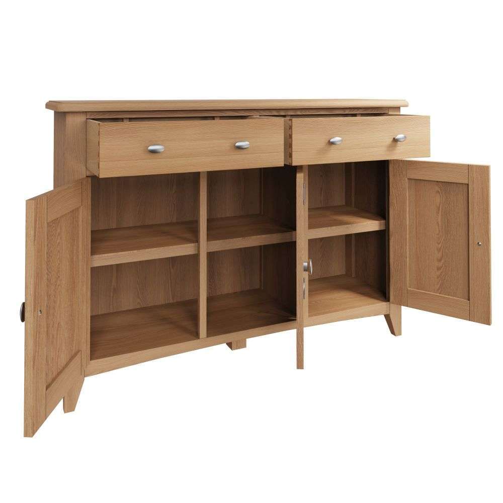 Essentials GAO Dining & Occasional 3 Door Sideboard Light oak