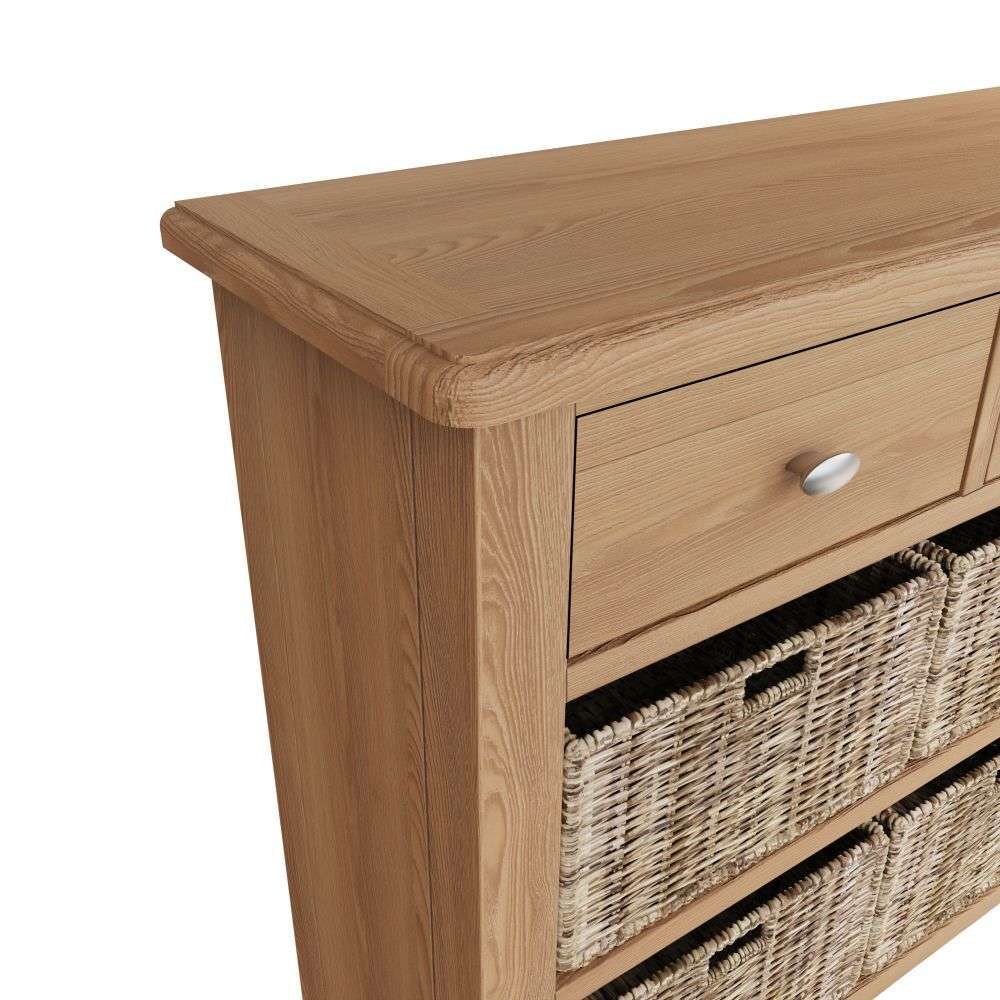 Essentials	GAO Dining & Occasional 3 Drawer 6 Basket Unit	Light oak