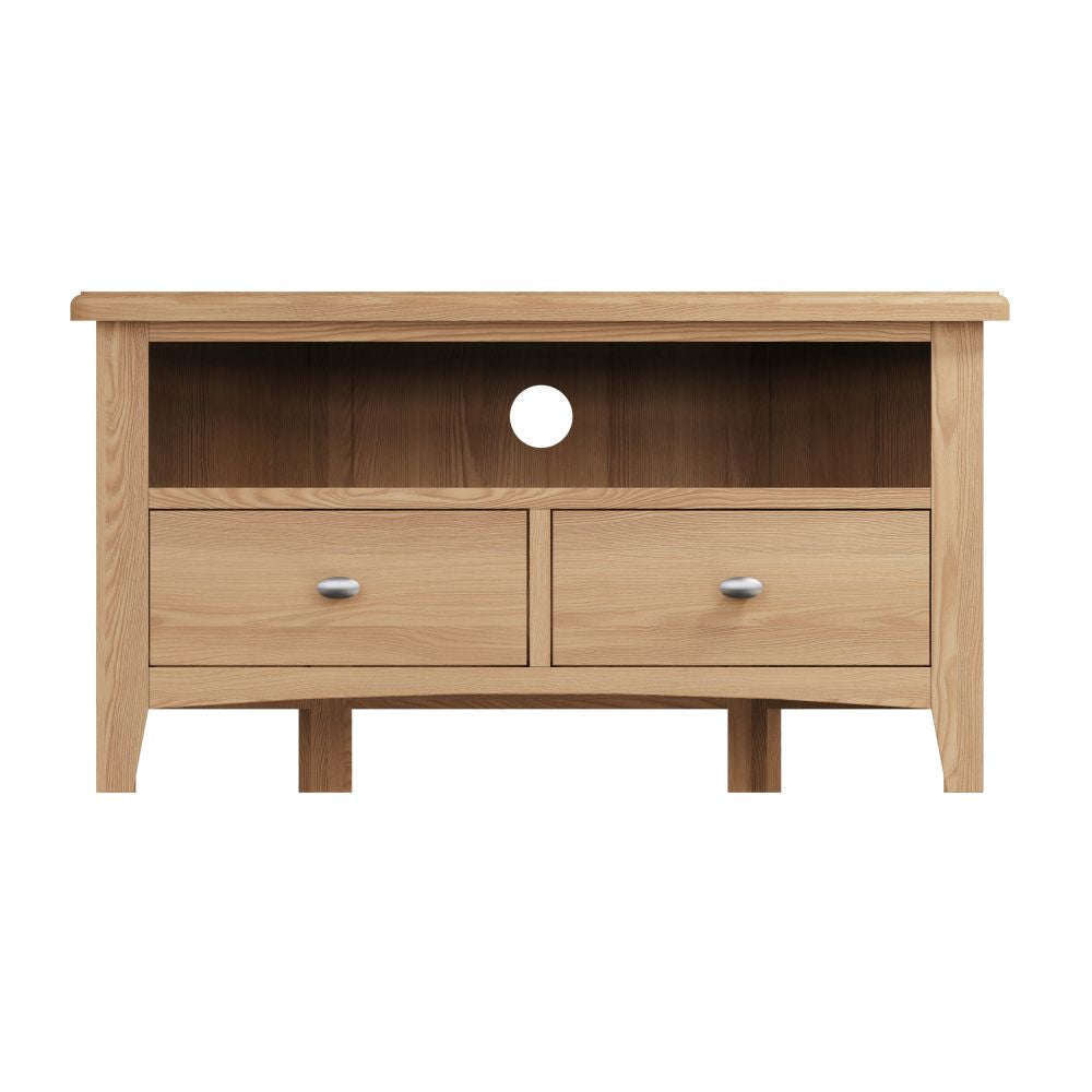 Essentials GAO Dining & Occasional Corner TV Unit Light oak